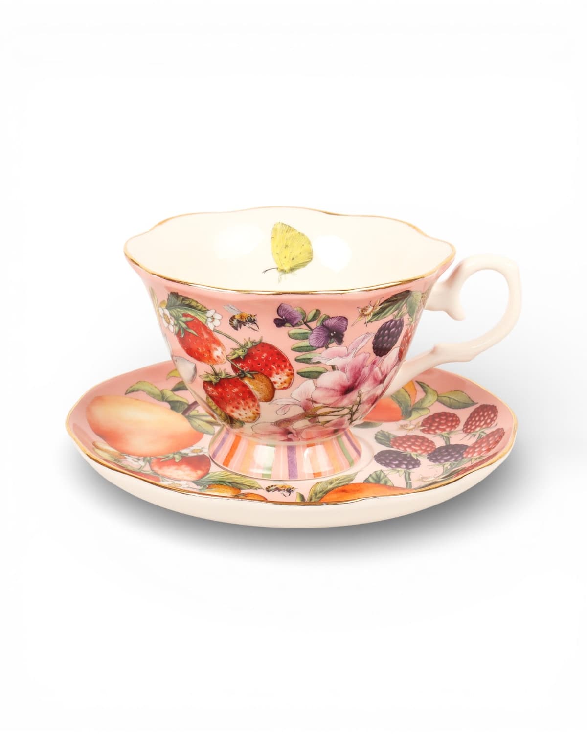 Tea Cup & Saucer Bountiful Harvest